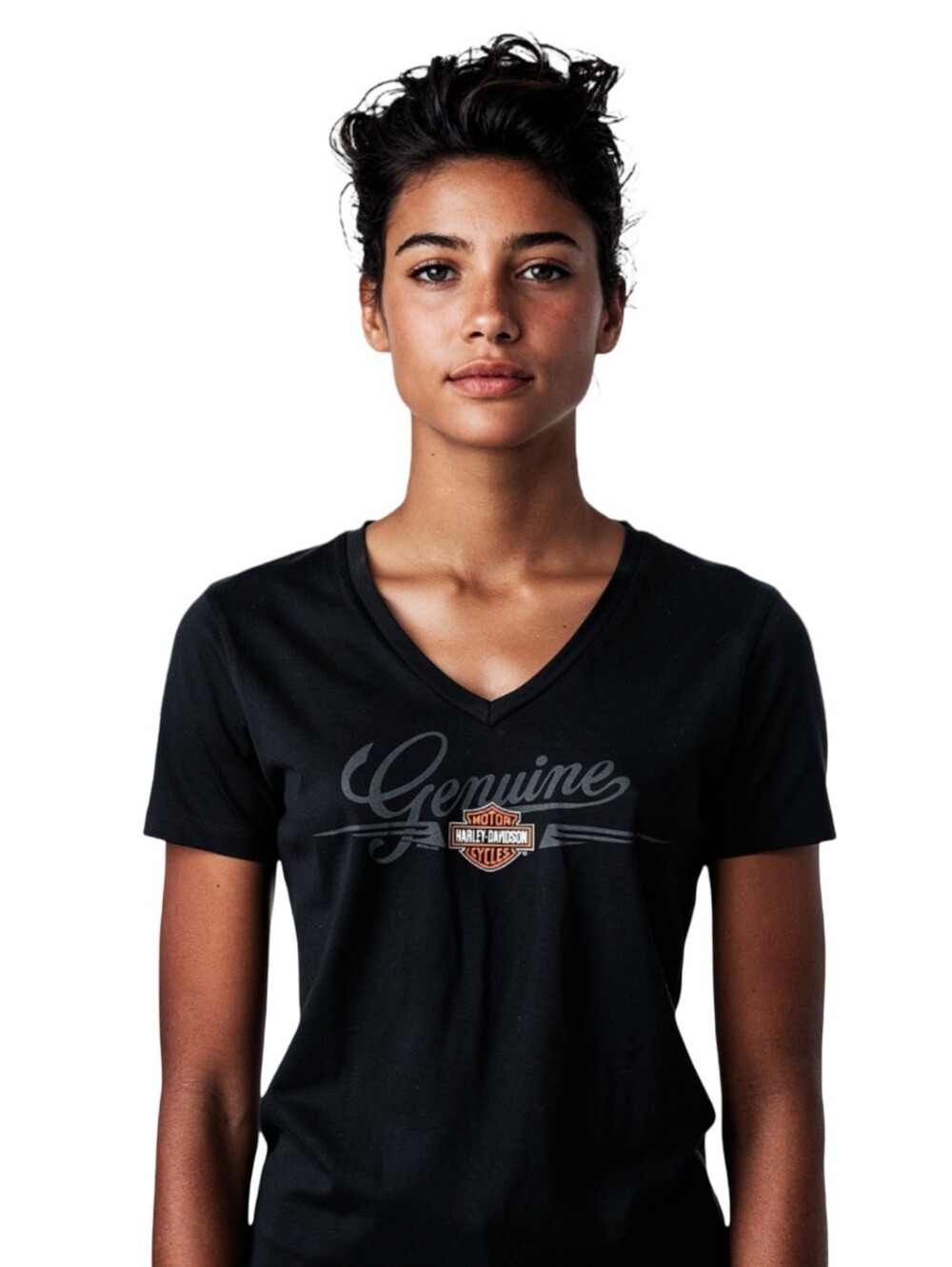Harley-Davidson Black V-Neck Tee '04 State College PA